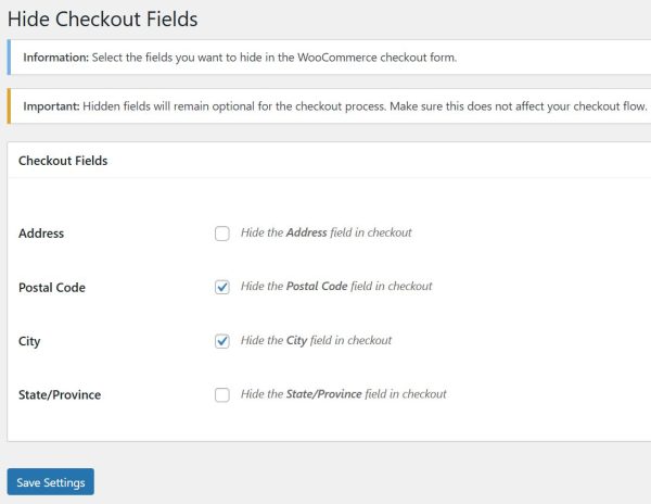 Hide Checkout Fields - Image 2
